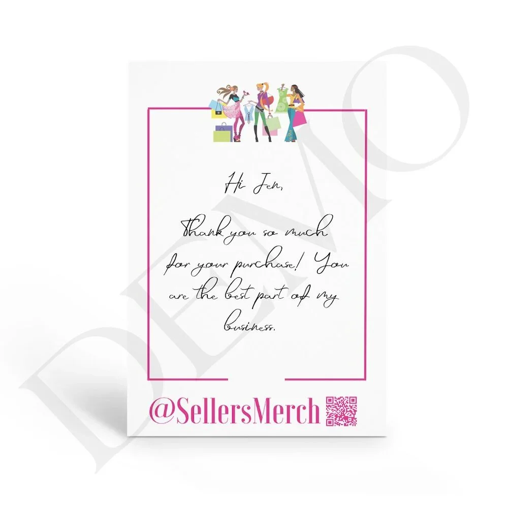 Custom Note Cards for Small Business Packaging – Personalized with QR Code - Picture 3 of 5